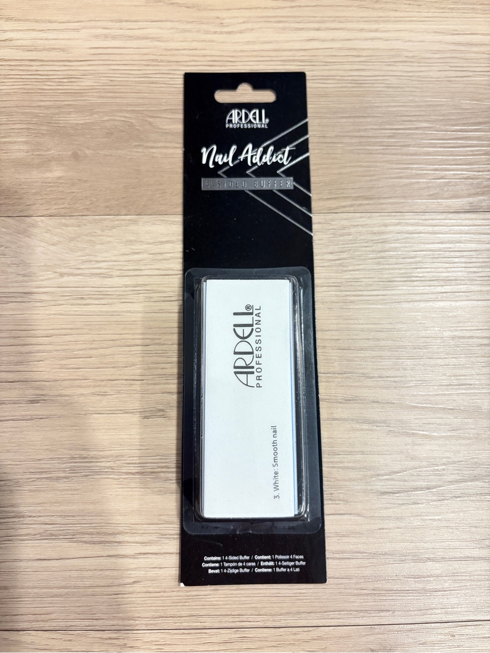 Ardell 4-Sided Nail Buffer — Blue, Black, White, Gray